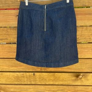 Loft mini denim skirt